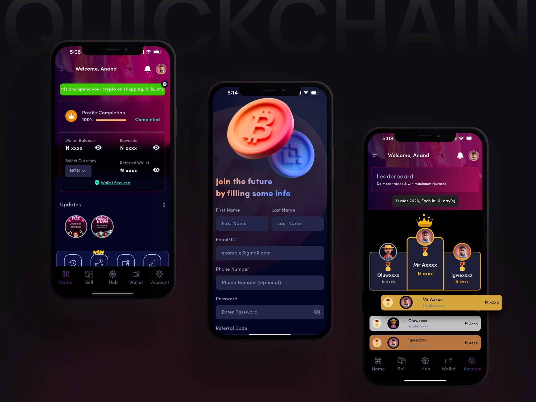 Flutter Crypto App for iOS, Android, Web & Desktop